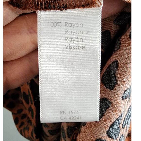 PJ Salvage Wild Love Heart Print Pajama Top Brown Black Medium - Picture 5 of 7